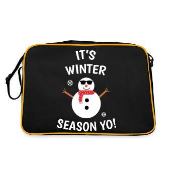 its winter season yo snowman - Retro Bag - black/gold - Back