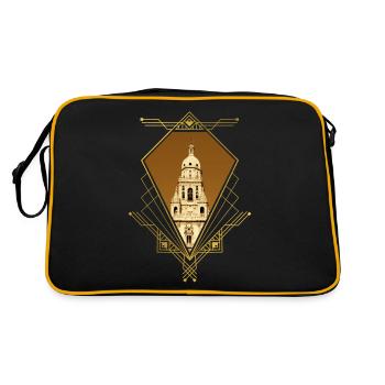 Murcie Espagne Ville Skyline Or Ornement - Sac Retro - noir/or - Dos
