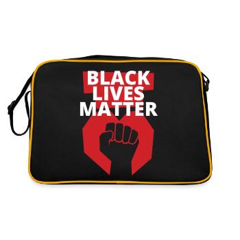 Black lifes matter - blm - Retro Bag - black/gold - Back