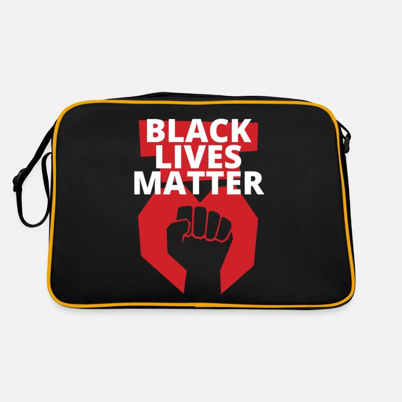Black lifes matter - blm - Retro Tasche - Schwarz/Gold