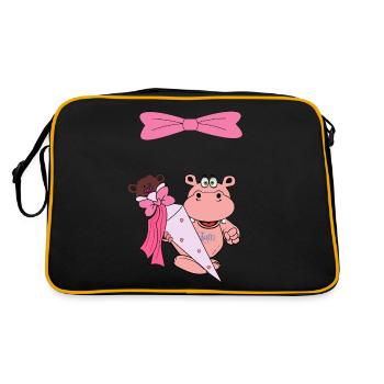 scolarisation enfant hippo hippo écolier écolier - Sac Retro - noir/or - Dos