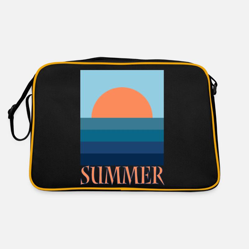 Summer - Retro Tasche - Schwarz/Gold