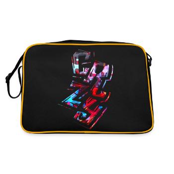 Cartoon face comic cartoon humor smile - Retro Bag - black/gold - Back
