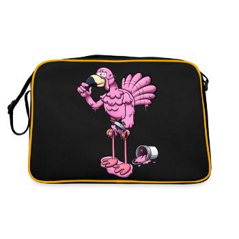 Dinde Déguisée en flamant rose - Sac Retro - noir/or - Dos
