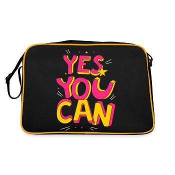 Si, tu peux - Sac Retro - noir/or - Dos