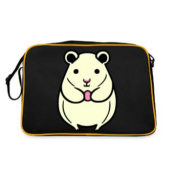 Hamster mignon animal rongeur animaux drôle animal 2 - Sac Retro - noir/or - Dos