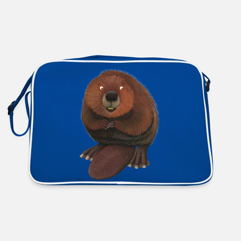 funny beaver Retro Bag