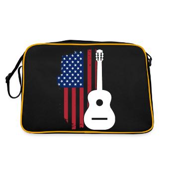 Gitarre USA Patriot - Retro Tasche - Schwarz/Gold - Hinten