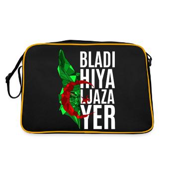 Bladi hiya ljazayer polygon fennec - Retro Tasche - Schwarz/Gold - Hinten