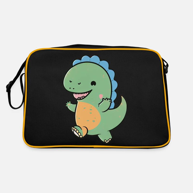 Kawaii Mignon Heureux Coloré Dino Dancing Sac Retro