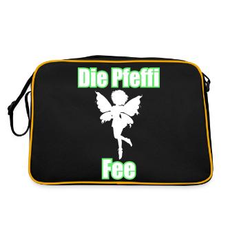Die Pfeffi Fee - Retro Tasche - Schwarz/Gold - Hinten