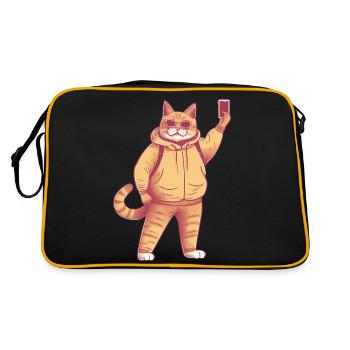 Selphie cat - Retro Bag - black/gold - Back