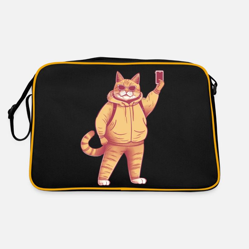 Selphie-Katze Retro Tasche