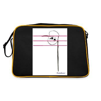 Musical note - Retro Bag - black/gold - Back