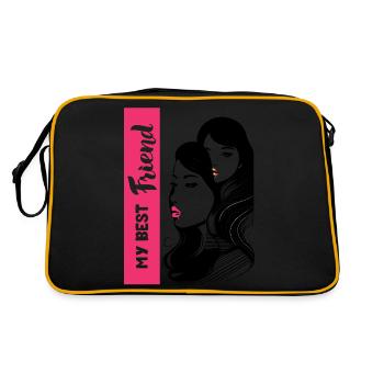 MY BEST FRIENDS - Sac Retro - noir/or - Dos