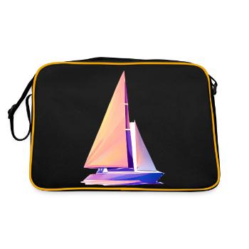 Sailing ship Sailboat Sailing Sailing Sailing Sailing - Retro Bag - black/gold - Back