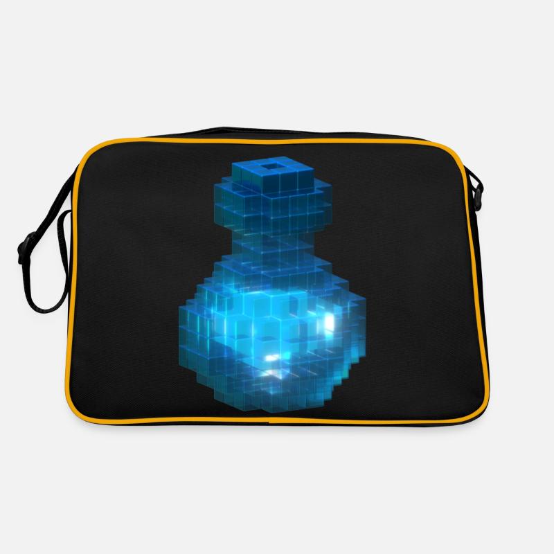 Witch Wizard Magic Potion Cube Bottle Ocean Blue Retro Bag