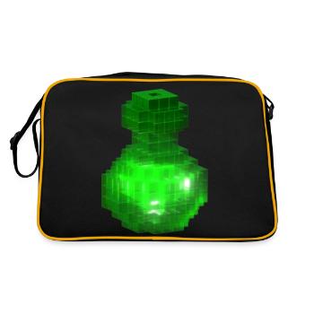 Gothic Metal Vegan Green Halloween Magic Bottle - Retro Bag - black/gold - Back