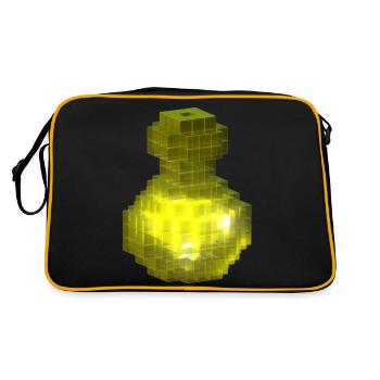 T-shirt Jaune Ensoleillé Bouteille de Potion Sorcière Gothique - Sac Retro - noir/or - Dos