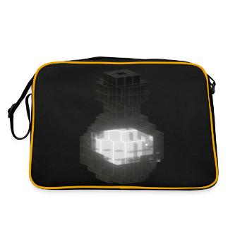 Bouteille en cristal gothique noir - Potion blanche magique - Sac Retro - noir/or - Dos