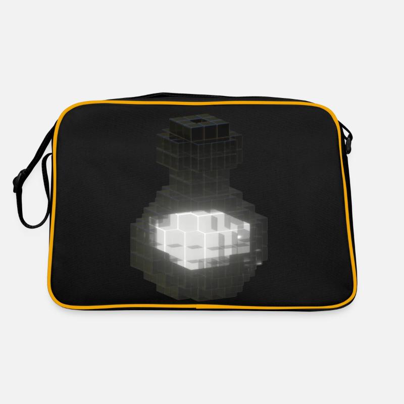 Black Gothic Crystal Bottle - Magic White Potion Retro Bag