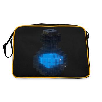 3D Design 3D Cube Black Bottle & Ocean Blue Potion - Retro Bag - black/gold - Back