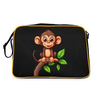 Playful Jungle Jive Monkey - Retro Bag - black/gold - Back