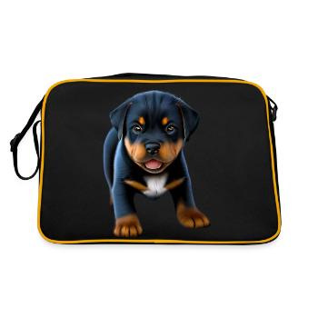 Rottweiler Puppy Dogs Rottweiler Puppy Dog - Sac Retro - noir/or - Dos