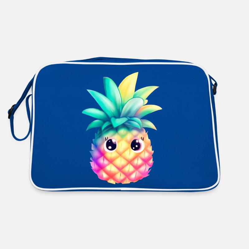 Mignon ananas coloré Fruit d’été cadeau de vacances Sac Retro