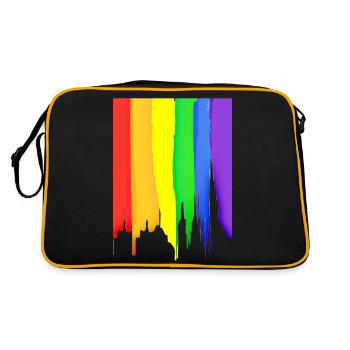 RAINBOW DRIP LGBTQ+ PRIDE - Retro Tasche - Schwarz/Gold - Hinten