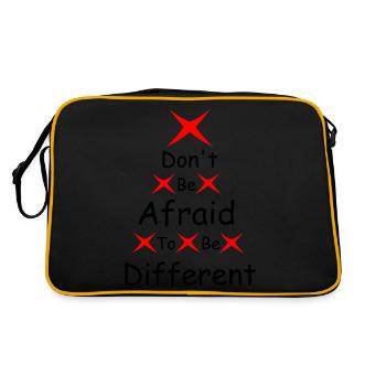 Don't be afraid to be different - Retro Bag - black/gold - Back
