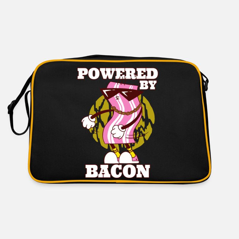 Propulsé par Bacon Funny Bacon Lover Sac Retro