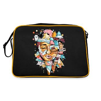 Jelly the ice cream - Retro Bag - black/gold - Back