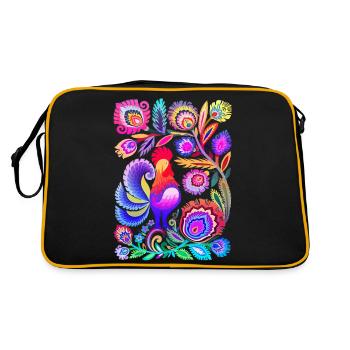 Sweden Sweden Sweden Nordic countries scandinavia travel art art - Retro Bag - black/gold - Back