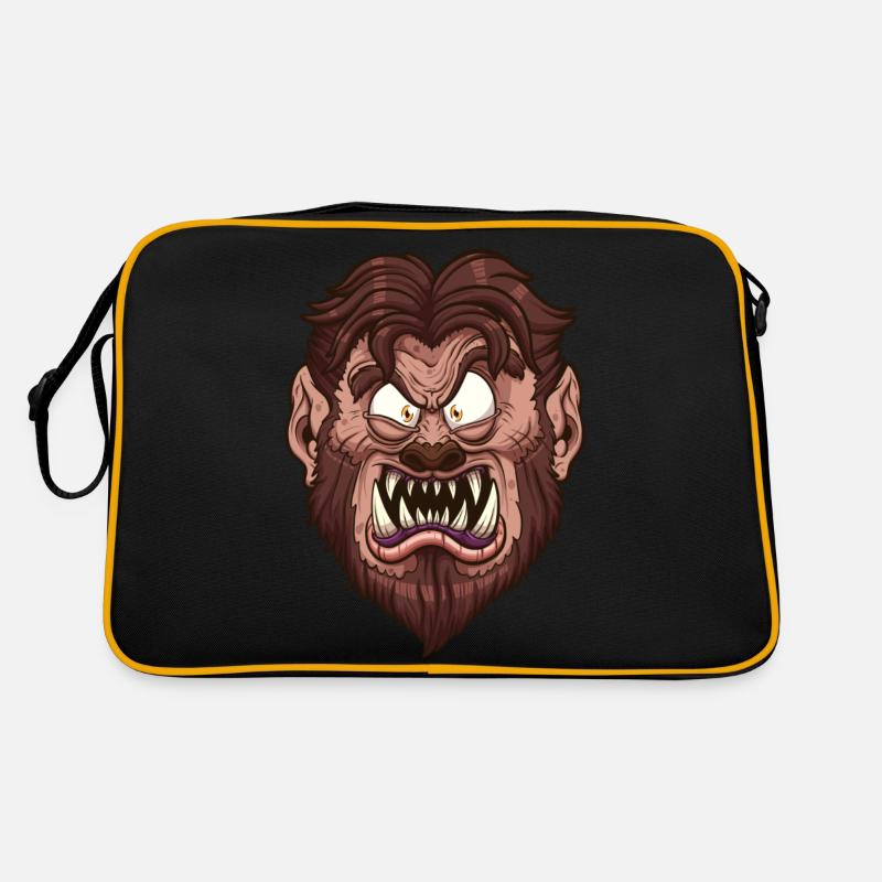 Werwolf-Gesicht Retro Tasche