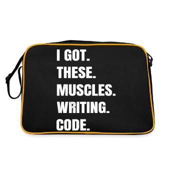 Cool Health Informatics Specialist Shirts - Retro Bag - black/gold - Back