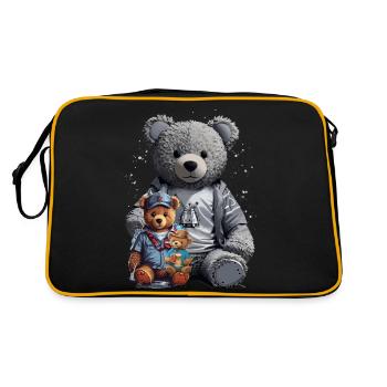 3 ours en peluche - Sac Retro - noir/or - Dos