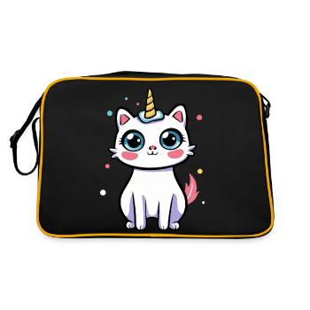 Chat licorne - Sac Retro - noir/or - Dos
