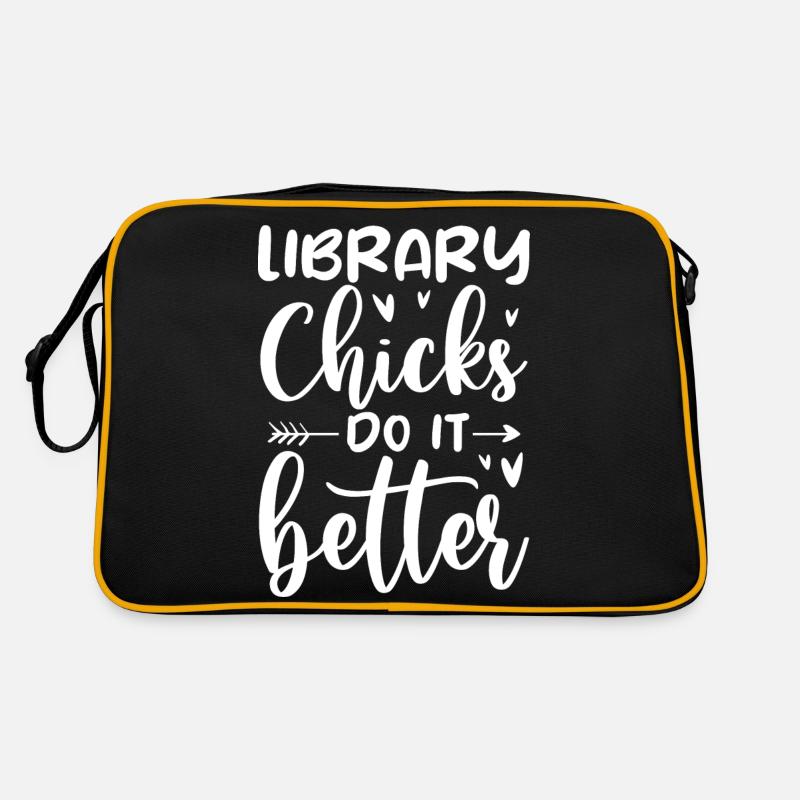 Library chicks do it better Library Lady Retro Tasche