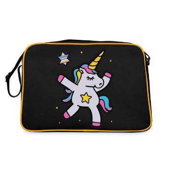 Licorne dansante Licorne Dabbing - Sac Retro - noir/or - Dos