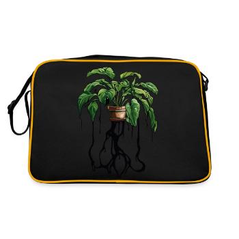 Plante d’intérieur / Plante en pot / Décoration / Pot - Sac Retro - noir/or - Dos