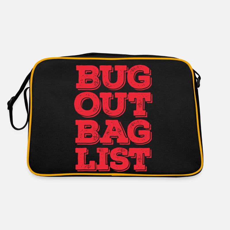 Bug out Bag list Prepper Survivalist Retro Tasche
