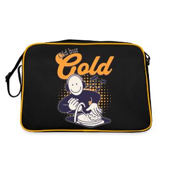 Vieux mais doré avec des écouteurs, faisant la vaisselle - Sac Retro - noir/or - Dos