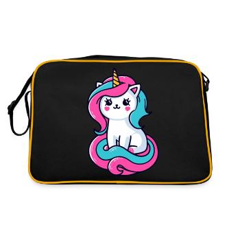 Chat licorne - Sac Retro - noir/or - Dos
