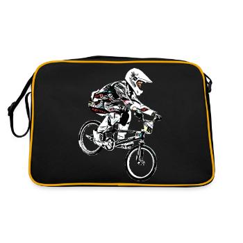 BMX Bicross Rennen Rennen Old School - Retro Tasche - Schwarz/Gold - Hinten