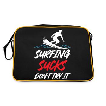 Surfing Sucks Don't Try It - Retro Bag - black/gold - Back