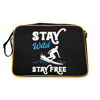 Stay Wild Stay Free Surfing - Retro Bag - black/gold - Back