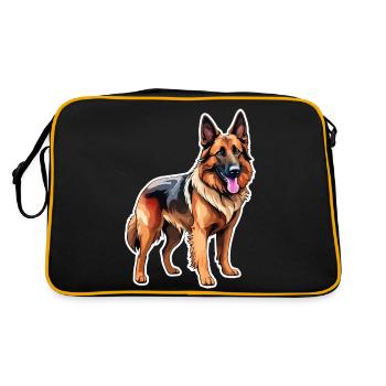 Berger Belge Aquarelle - Sac Retro - noir/or - Dos
