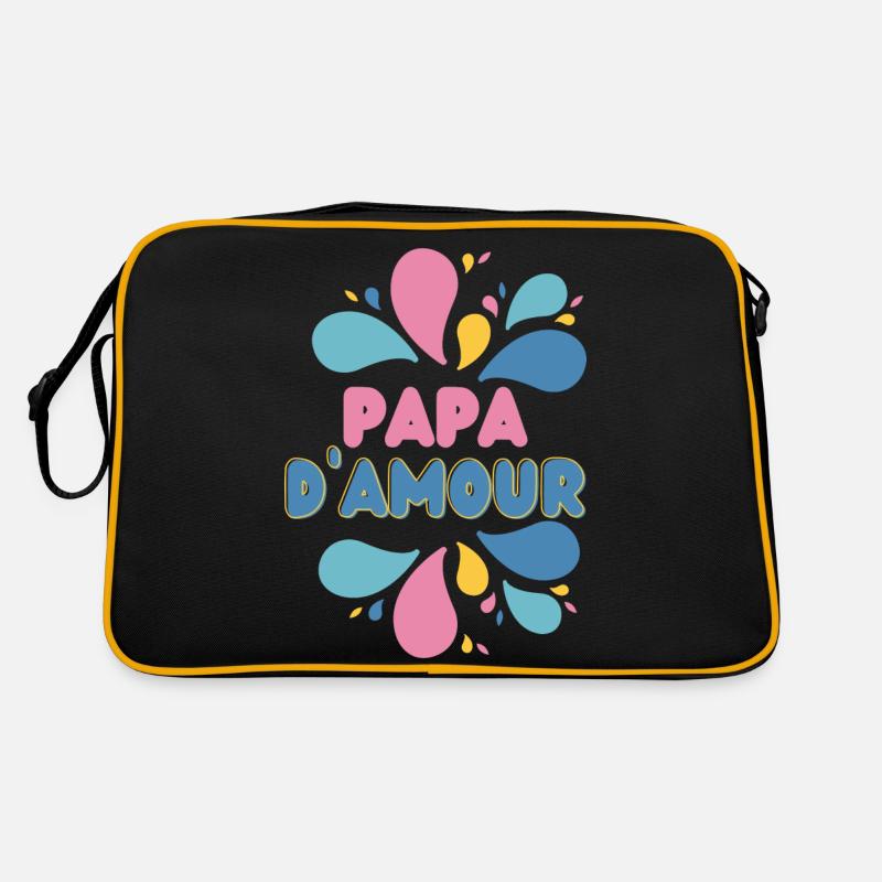 PAPA d'amour - Sac Retro - noir/or