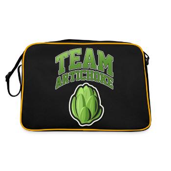 team artichoke Design for an artichoke lover - Retro Bag - black/gold - Back